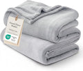 Bedsure GentleSoft Fleece Blanket Twin Size Light Grey by Unknown