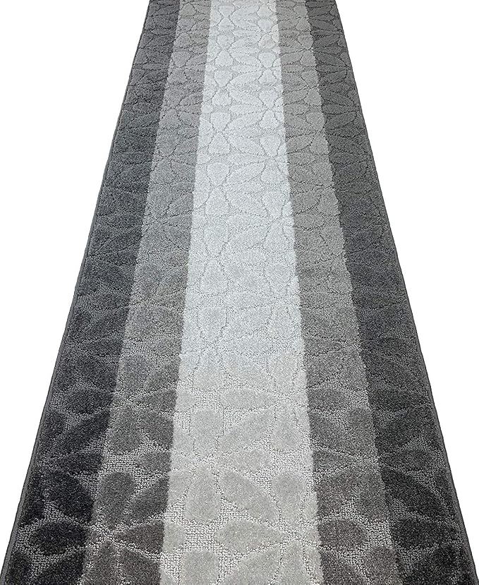 31 Ft Gray Extra Long Hallway Runner Rug, Non Slip Washable, Pet Friendly | - Image 3