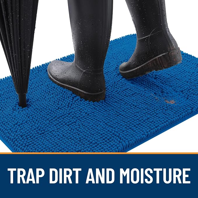 OLANLY Dog Door Mat for Muddy Paws 59x32, Super Absorbent Chenille Mud Mat | - Image 2