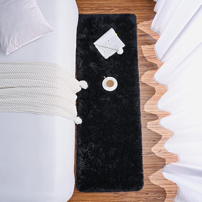 Chicrug Soft Runner Rugs for Bedroom Living Room Plush Fluffy Rug 3x10 | Shag - Image 5