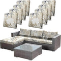 CALBODE 8Pcs Outdoor Stretch Cushion Covers, Waterproof Outdoor Chair Floral by CALBODE