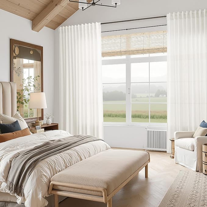 Neutral Linen Curtains 72 Inches - Image 8