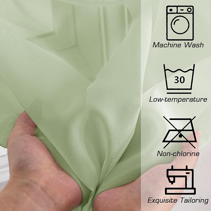 Sheer Curtains 54 inches Long 2 Panles - Image 6