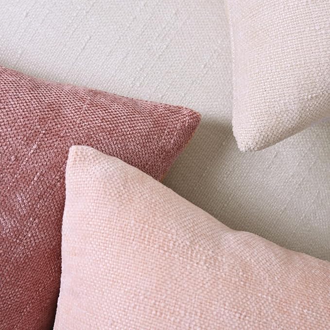 Set of 4 Soft Textured Decorative Throw Pillow Covers 22x22 Inch Cozy Farmhouse - Image 6
