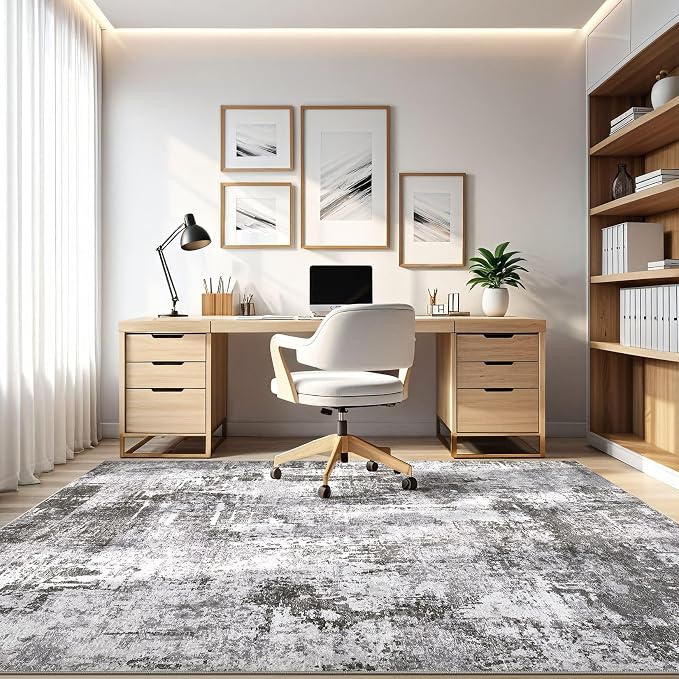 LOONGRUG 7x10 Area Rug Washable Large Neutral Modern Living Room Rugs | - Image 8