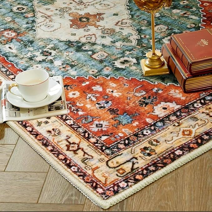 SERISSA 6x9 Washable Non Slip Boho Area Rug - Image 8