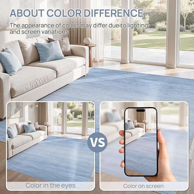 UERMEI 6x9 Washable Area Rug - Image 7
