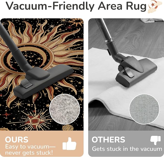 Vacuum-Friendly, 5x8 Washable Area Rug - Image 3
