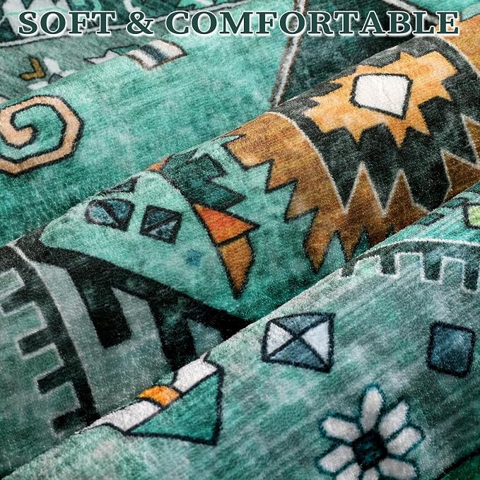 SERISSA 8x10 Washable Non Slip Boho Area Rug - Image 4
