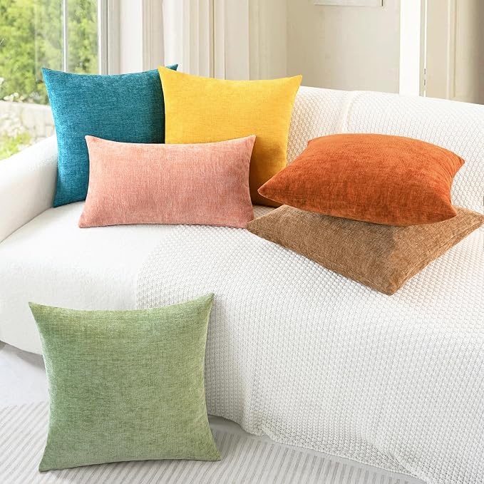 CaliTime Decorative Throw Pillow Covers 22 X 22 Inches Mustard Yellow | Pack of - Image 4