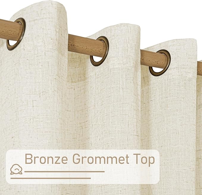 Natural Semi Sheer Linen Curtains - Image 3