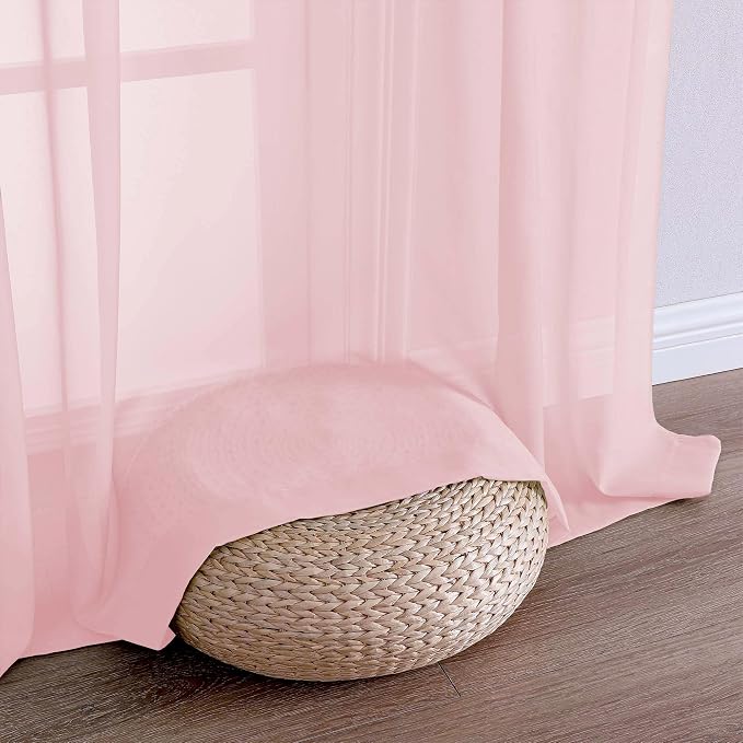 Blush Pink Bedroom Curtains 96 Length - Image 6
