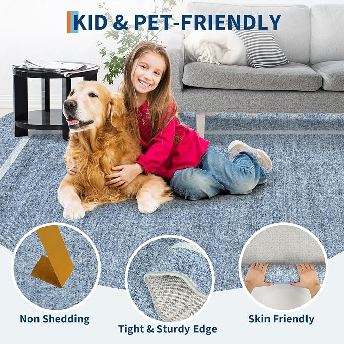 GarveeHome Scalloped Door Mat Indoor Entrance 2x3 Washable Non Slip - Image 5