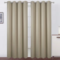 Blackout Curtains 66 x 84 inch/Beige Curtains Set of 2 Panels/Thermal Insulated by Lemomo