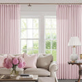 Light Pink Linen Pinch Pleat Curtains 108 Inch Length 2 Panels Set 40x108 | by Twodrapes