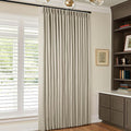 Extra Wide Burlywood Birch Pleated Blackout Linen 60 x 84 Inch Curtains | 100% by Twodrapes