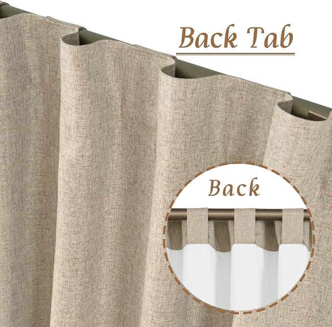 100% Blackout Short Linen Curtains - Image 6