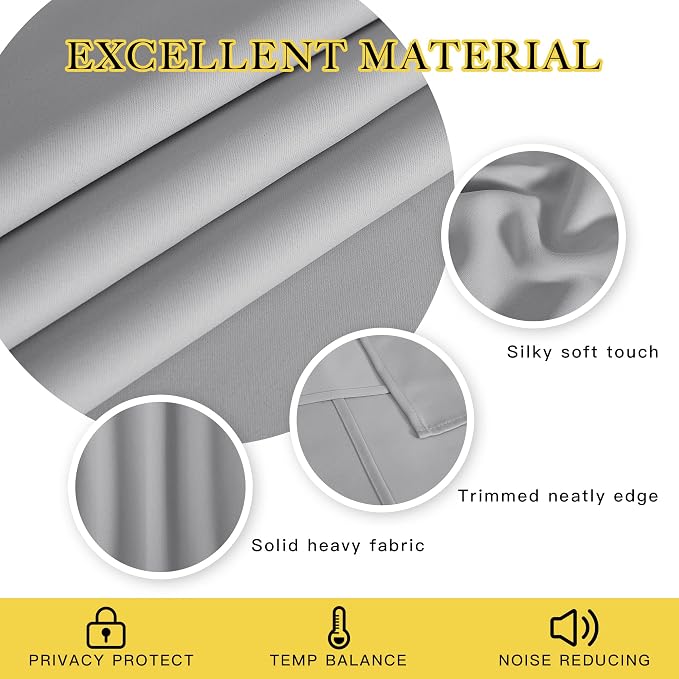 NICETOWN Blackout Door Curtain Drape - Image 5