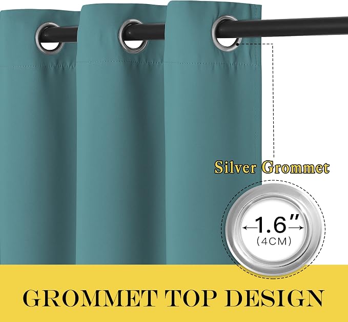 NICETOWN Sliding Door Window Treatment Blackout Patio Door Curtain Panels - Image 6
