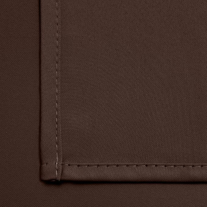 Yakamok Room Darkening Curtains 52x90 inch Long Chocolate Brown-Living Room | 2 - Image 6