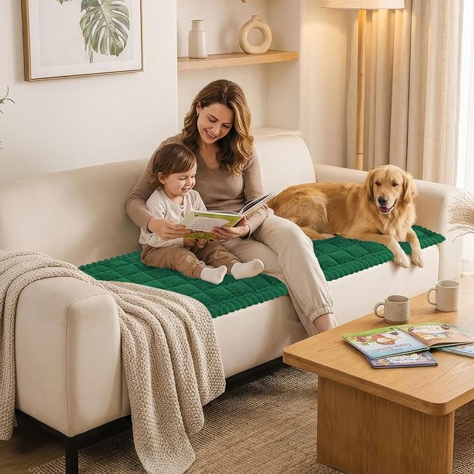Smiry Couch Cover for Dogs, Non Slip Fuzzy Pet Sofa Arm Covers Washable | Sofa - Image 8