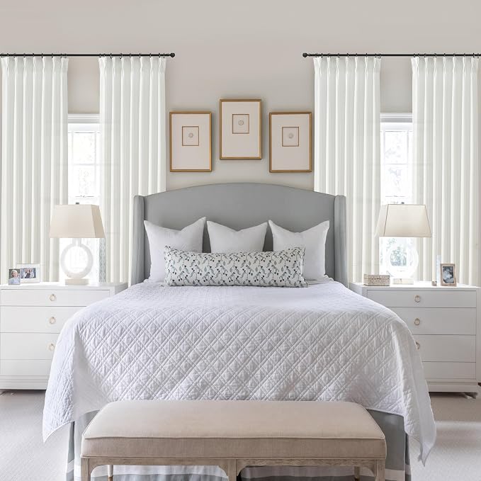 White Linen Curtains 92 Inches Long - Image 6