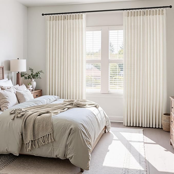 Pinch Pleated 92 Inch Curtains 2 Panels - Image 2