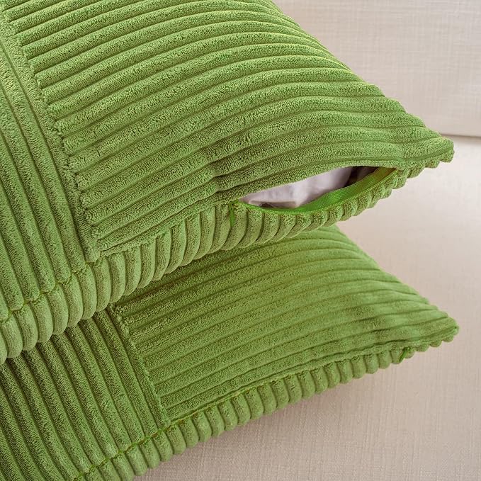 Fancy Homi Set of 2 Lime Green Decorative Throw Pillow Covers 22x22 Inch - Image 4