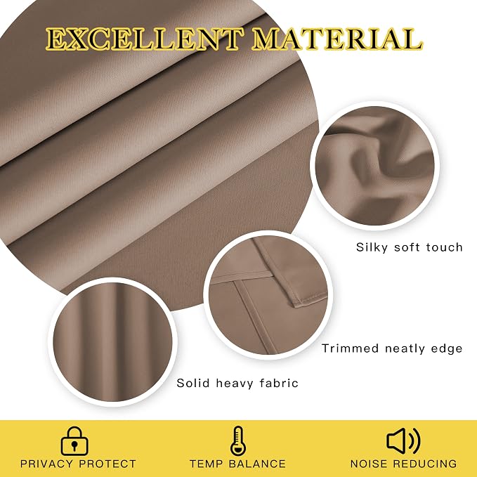 NICETOWN Blackout Bedroom Curtain 102 inches Length, Grommet Thermal Insulated - Image 4