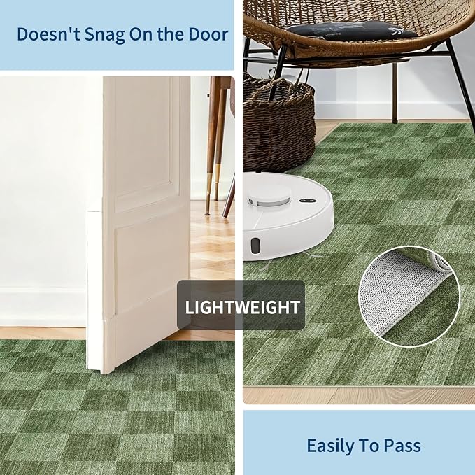 GarveeHome 2.5x8 Checkered Kitchen Runner Rug - Image 5