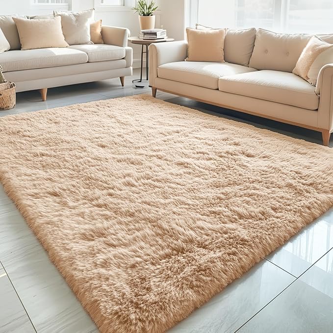 OLANLY 5x6 Area Rugs for Living Room Bedroom, Machine Washable Soft Fluffy by OLANLY