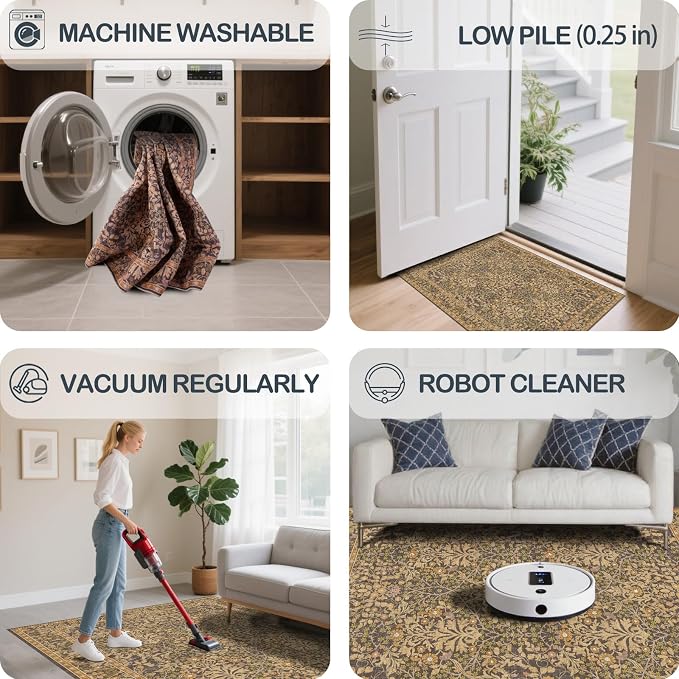 Washable 2'6" x 10' Runners for Hallways, Non Slip Long Floor Runner for Kitchen - Image 5