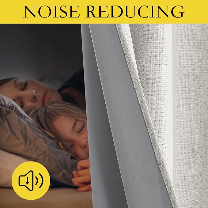 NICETOWN 100% Blackout Nursery Curtains, Thermal Insulated & Noise Reducing - Image 3