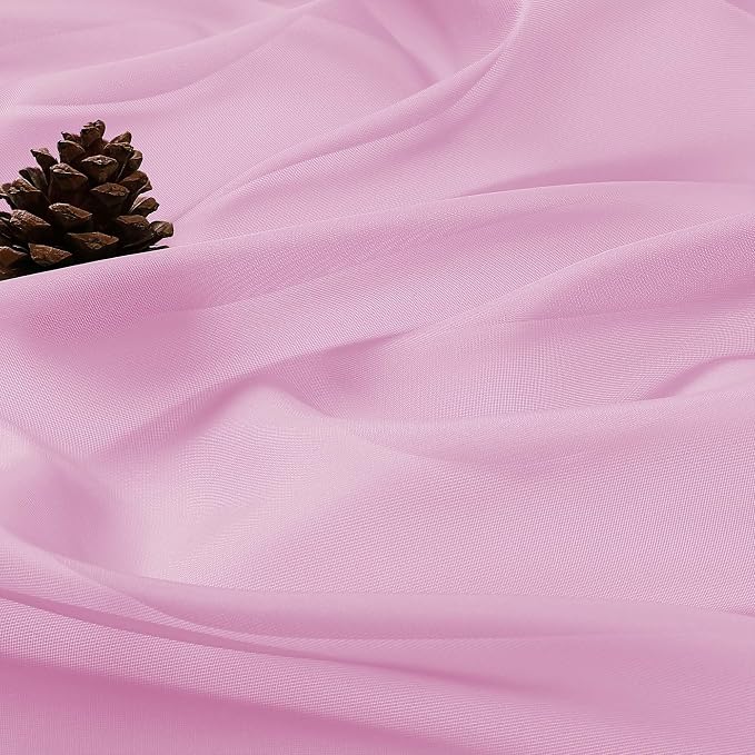 Light Pink Bedroom Curtains 2 Panel Sets 90 Inch Length, 59 Inch Extra Wide - Image 4