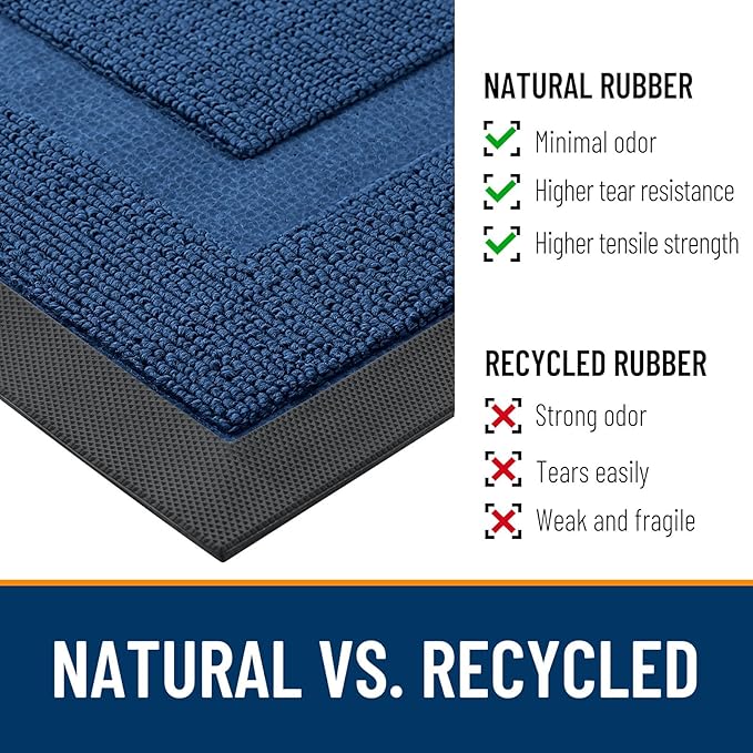 OLANLY Front Door Mat Outside 71x23, All-Season Heavy-Duty Rubber Doormat | - Image 3
