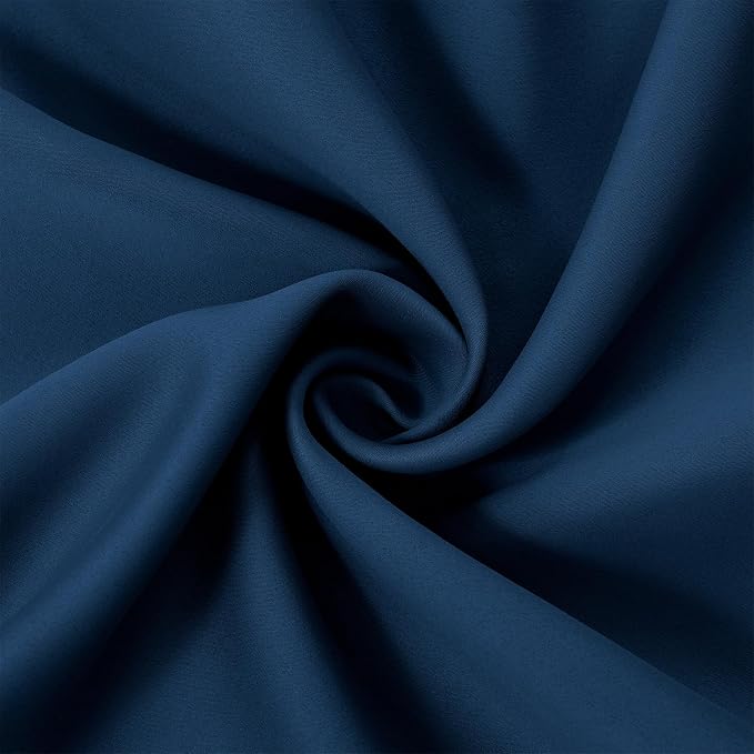 Navy Blue Thermal Blackout Curtains/38 x 63 Inch/Set of 2 Panels Room Darkening - Image 5