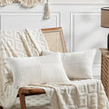 Fancy Homi 2 Packs Cream White Lumbar Decorative Throw Pillow Covers 20x28 Inch by Fancy+Homi
