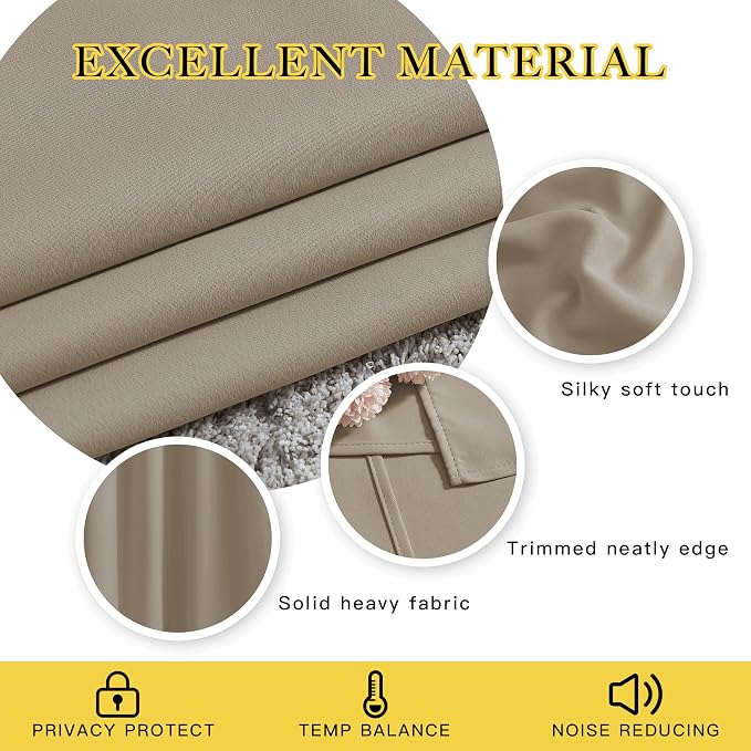 NICETOWN Doorway Curtains for Living Room 78 inches Long, Grommet Privacy Light - Image 3