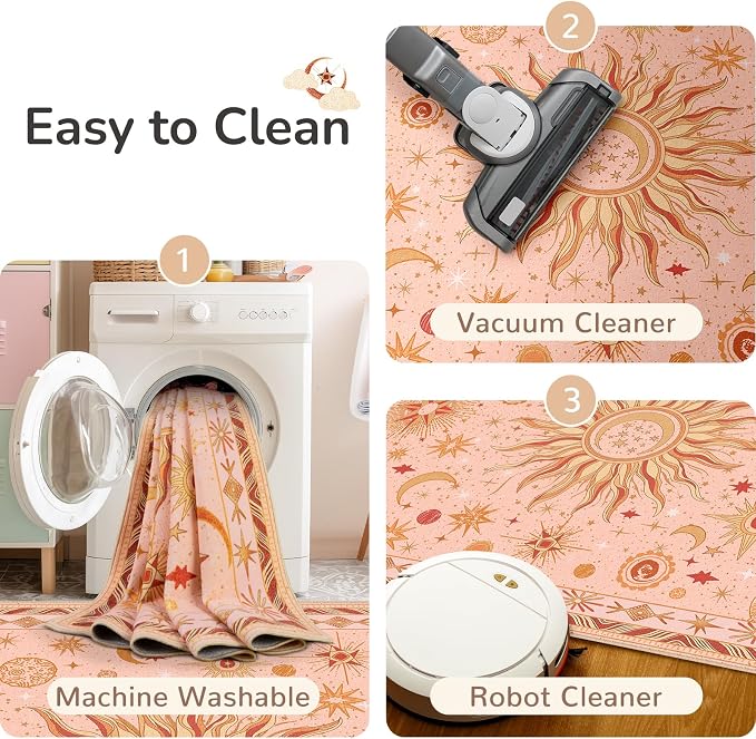 Vacuum-Friendly, 2x3 Washable Area Rug - Image 4