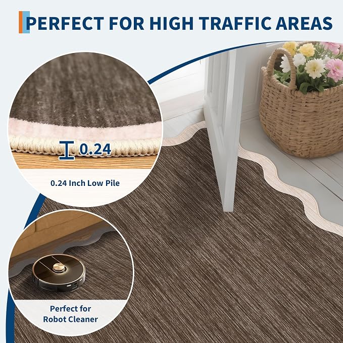 GarveeHome Scalloped Large 10x13 Area Rug - Image 6