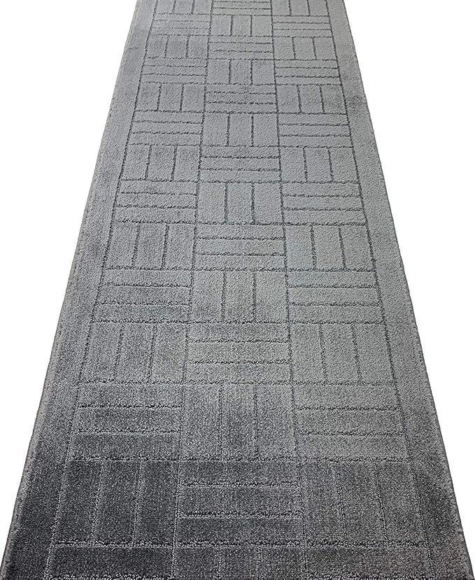 21 Ft Charcoal Extra Long Hallway Runner Rug, Non Slip Washable | Indoor Soft - Image 3