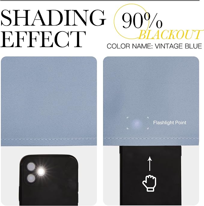 NICETOWN RV Blackout Curtains for Camper Windows, Vintage Blue, Short Blackout - Image 4