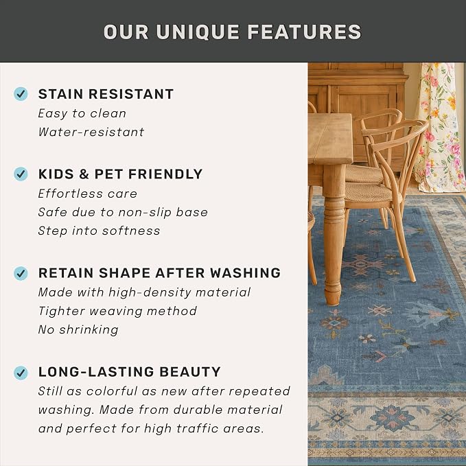 Boho 8x12 Large Area Rugs for Living Room - Image 7