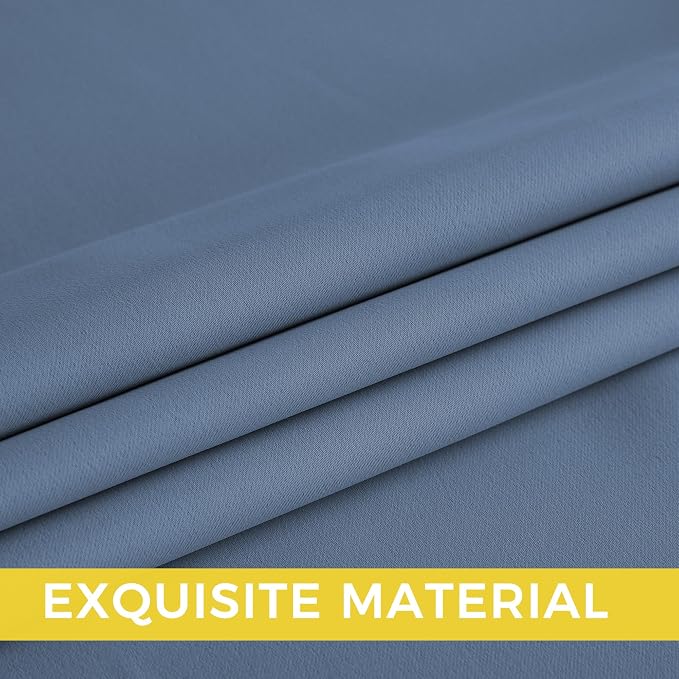 NICETOWN Stone Blue Energy Saving Drapes - Image 5