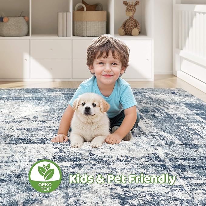 LOONGRUG 10x14 Area Rugs Washable Large Neutral Modern Living Room Rug | - Image 7