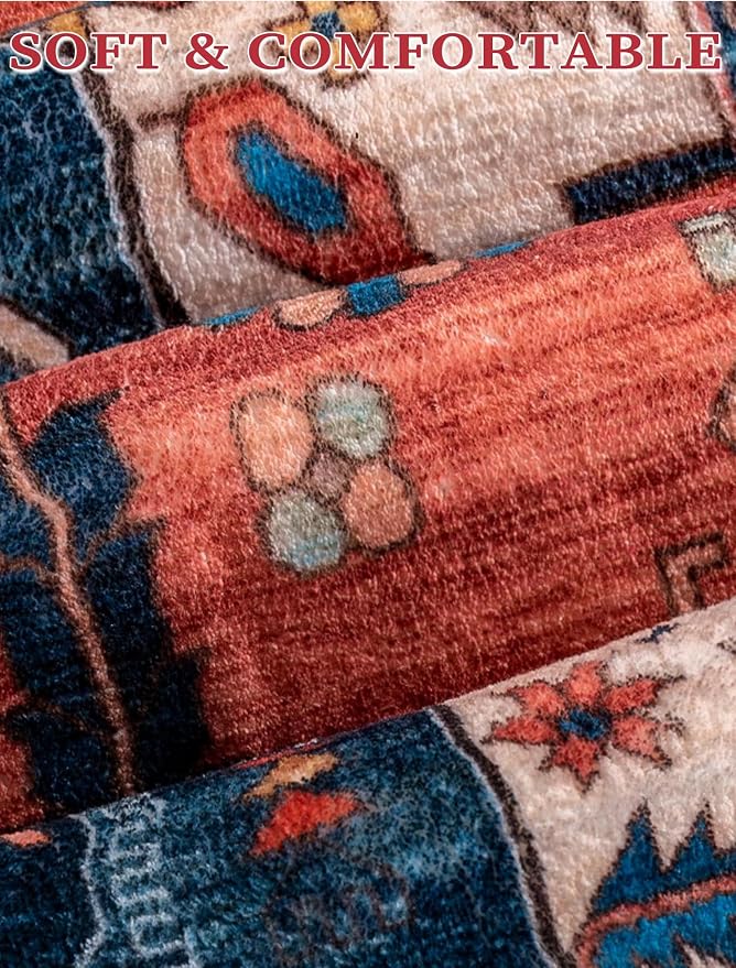 SERISSA 3x7 Washable Non Slip Boho Runner Rug - Image 4