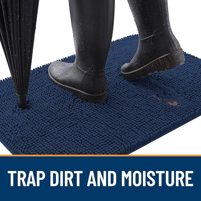 OLANLY Dog Door Mat for Muddy Paws 40x24, Super Absorbent Chenille Mud Mat | - Image 2