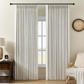 Pinch Pleated Linen Curtains 100% Blackout 95 Inches Long by AUSSPVOCT