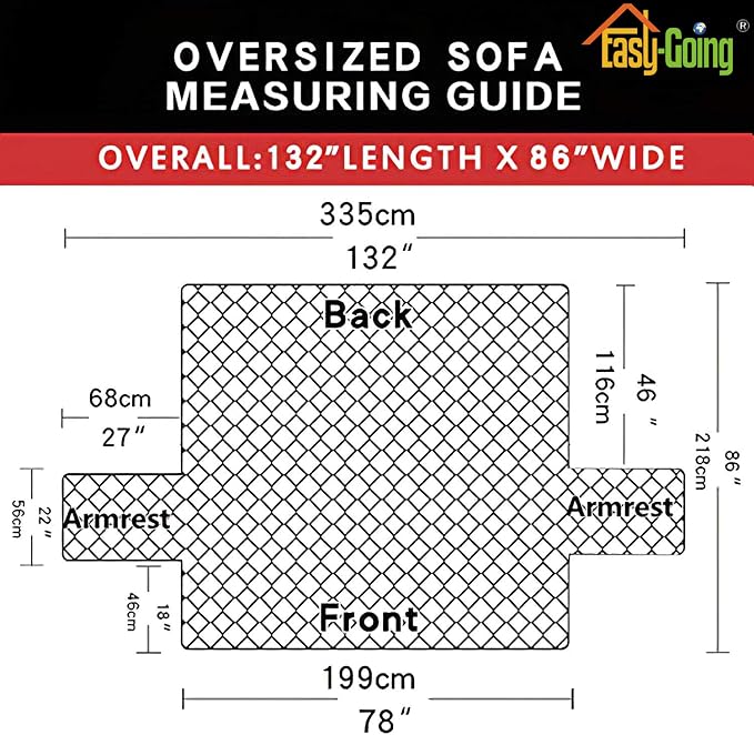 Easy-Going Reversible Couch Cover, 3 Cushion Sofa, Chocolate/Ivory | Machine - Image 6
