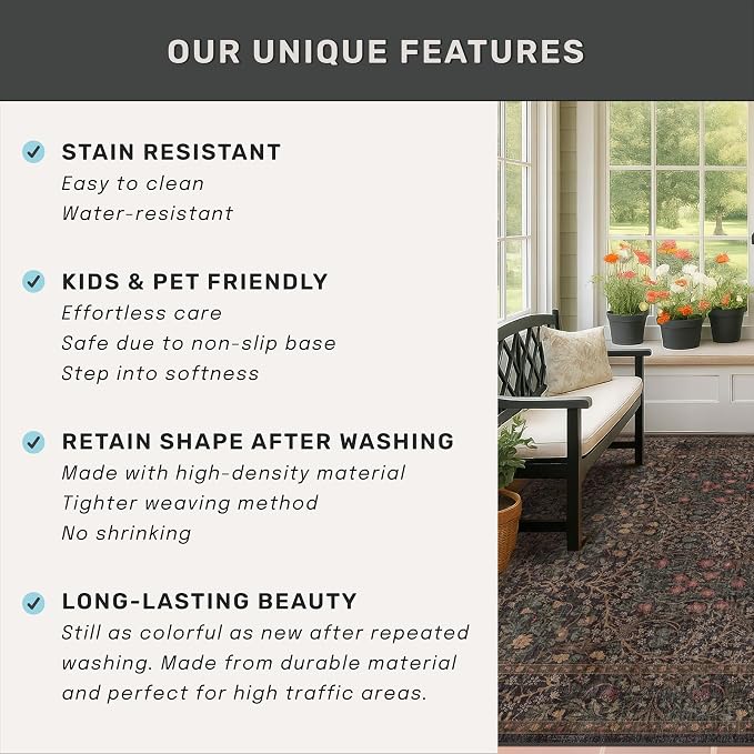 Boho Washable 3x10 Extra Long Runner Rug - Image 5